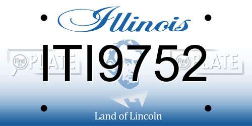 ITI9752 Illinois License Plate