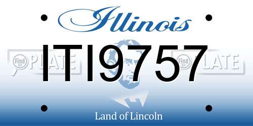 ITI9757 Illinois License Plate