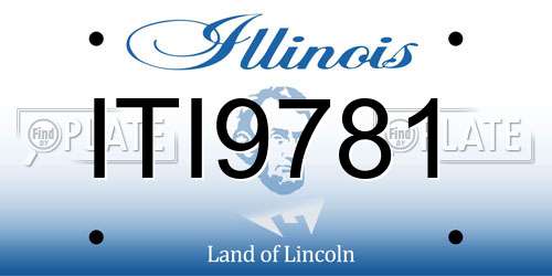 ITI9781 Illinois License Plate