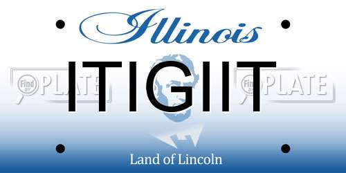 ITIGIIT Illinois License Plate