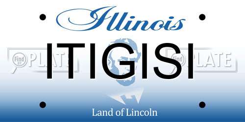 ITIGISI Illinois License Plate