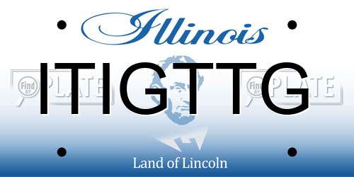 ITIGTTG Illinois License Plate