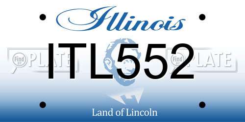 ITL552 Illinois License Plate
