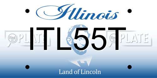 ITL55T Illinois License Plate