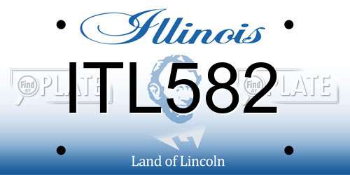 ITL582 Illinois License Plate