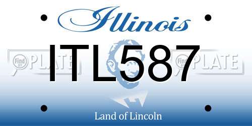 ITL587 Illinois License Plate