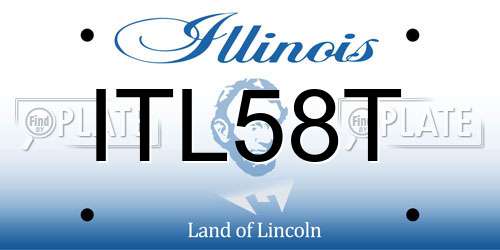 ITL58T Illinois License Plate