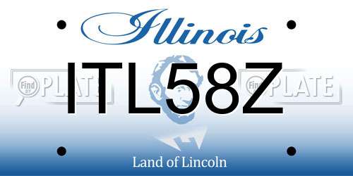 ITL58Z Illinois License Plate