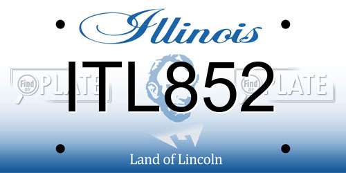 ITL852 Illinois License Plate