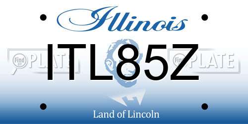 ITL85Z Illinois License Plate