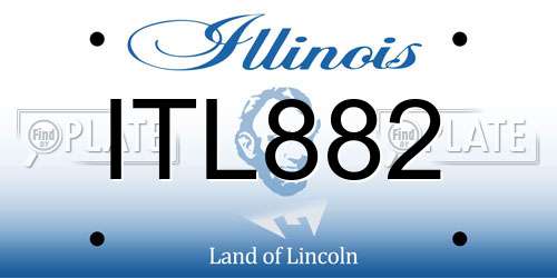 ITL882 Illinois License Plate