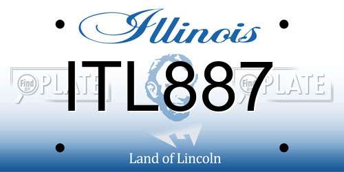 ITL887 Illinois License Plate