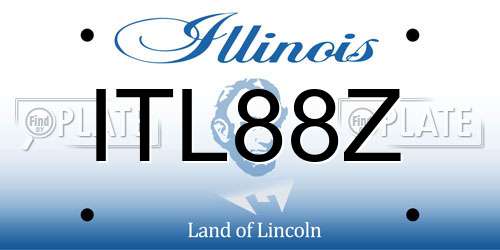 ITL88Z Illinois License Plate