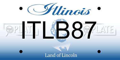 ITLB87 Illinois License Plate