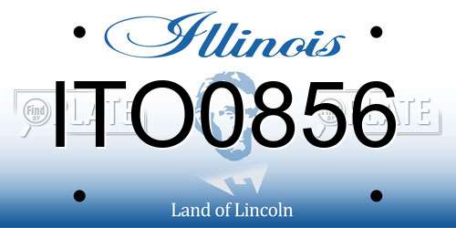 ITO0856 Illinois License Plate