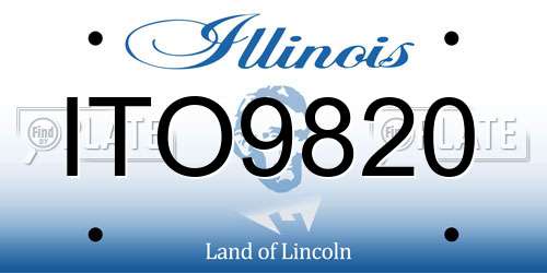ITO9820 Illinois License Plate