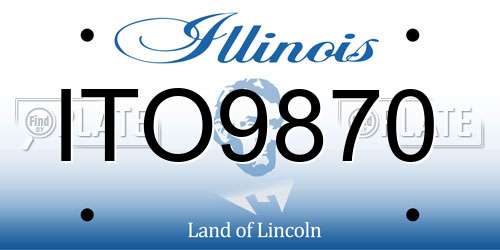 ITO9870 Illinois License Plate