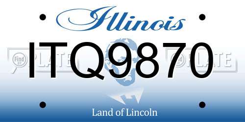 ITQ9870 Illinois License Plate