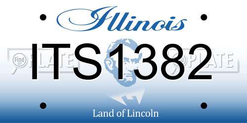 ITS1382 Illinois License Plate