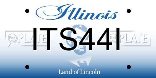 ITS44I Illinois License Plate