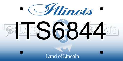 ITS6844 Illinois License Plate