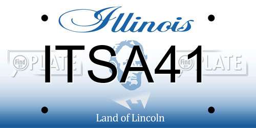 ITSA41 Illinois License Plate