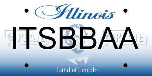 ITSBBAA Illinois License Plate
