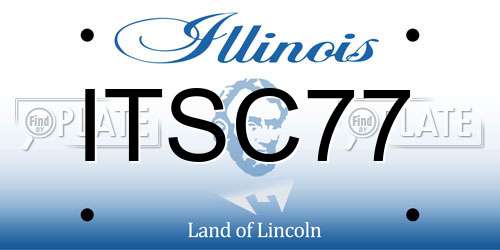 ITSC77 Illinois License Plate