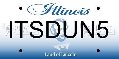 ITSDUN5 Illinois License Plate