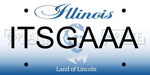ITSGAAA Illinois License Plate