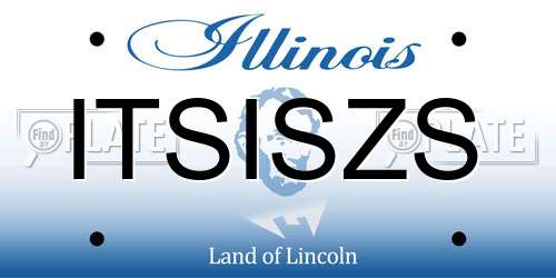 ITSISZS Illinois License Plate