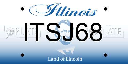 ITSJ68 Illinois License Plate