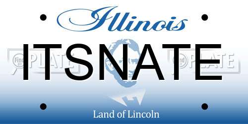 ITSNATE Illinois License Plate