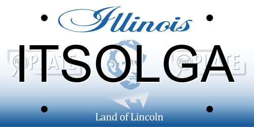 ITSOLGA Illinois License Plate