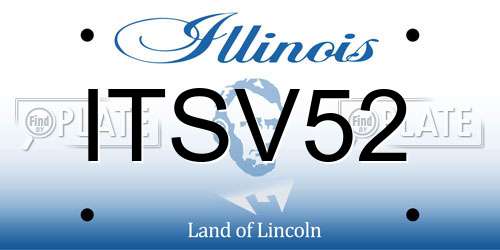 ITSV52 Illinois License Plate