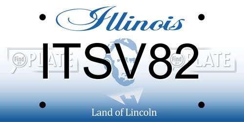 ITSV82 Illinois License Plate