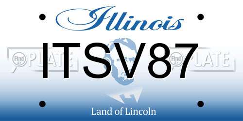 ITSV87 Illinois License Plate