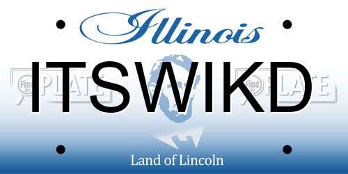 ITSWIKD Illinois License Plate
