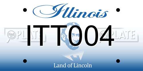 ITT004 Illinois License Plate
