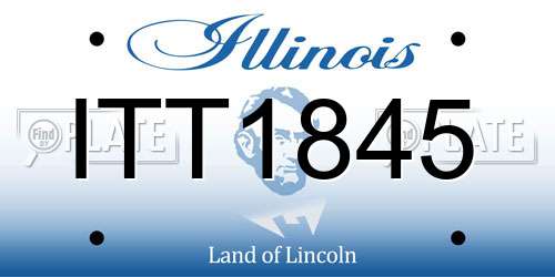 ITT1845 Illinois License Plate