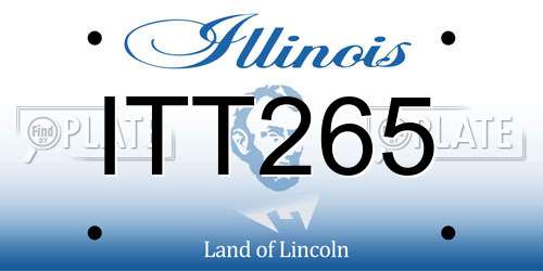 ITT265 Illinois License Plate