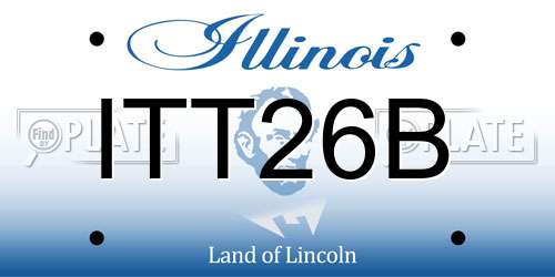 ITT26B Illinois License Plate