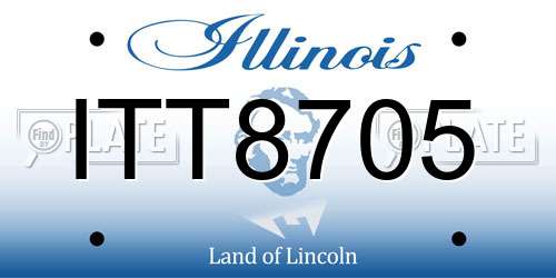 ITT8705 Illinois License Plate