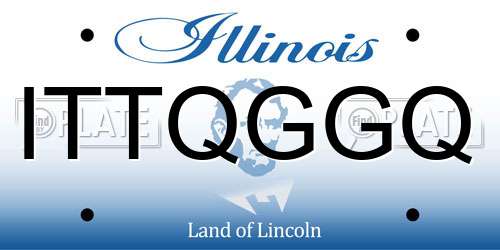 ITTQGGQ Illinois License Plate
