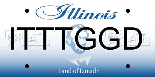 ITTTGGD Illinois License Plate