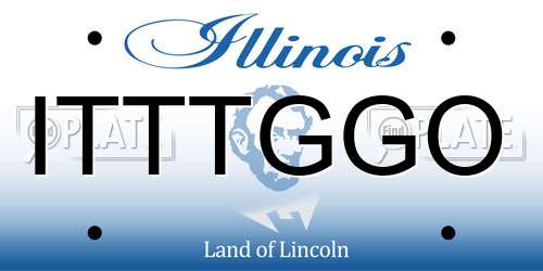 ITTTGGO Illinois License Plate