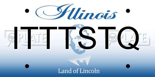 ITTTSTQ Illinois License Plate