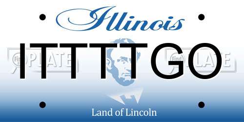 ITTTTGO Illinois License Plate