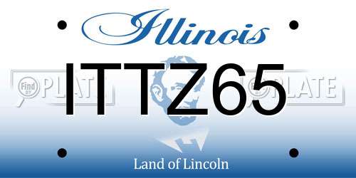 ITTZ65 Illinois License Plate