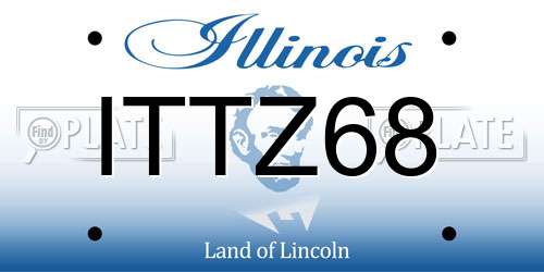 ITTZ68 Illinois License Plate